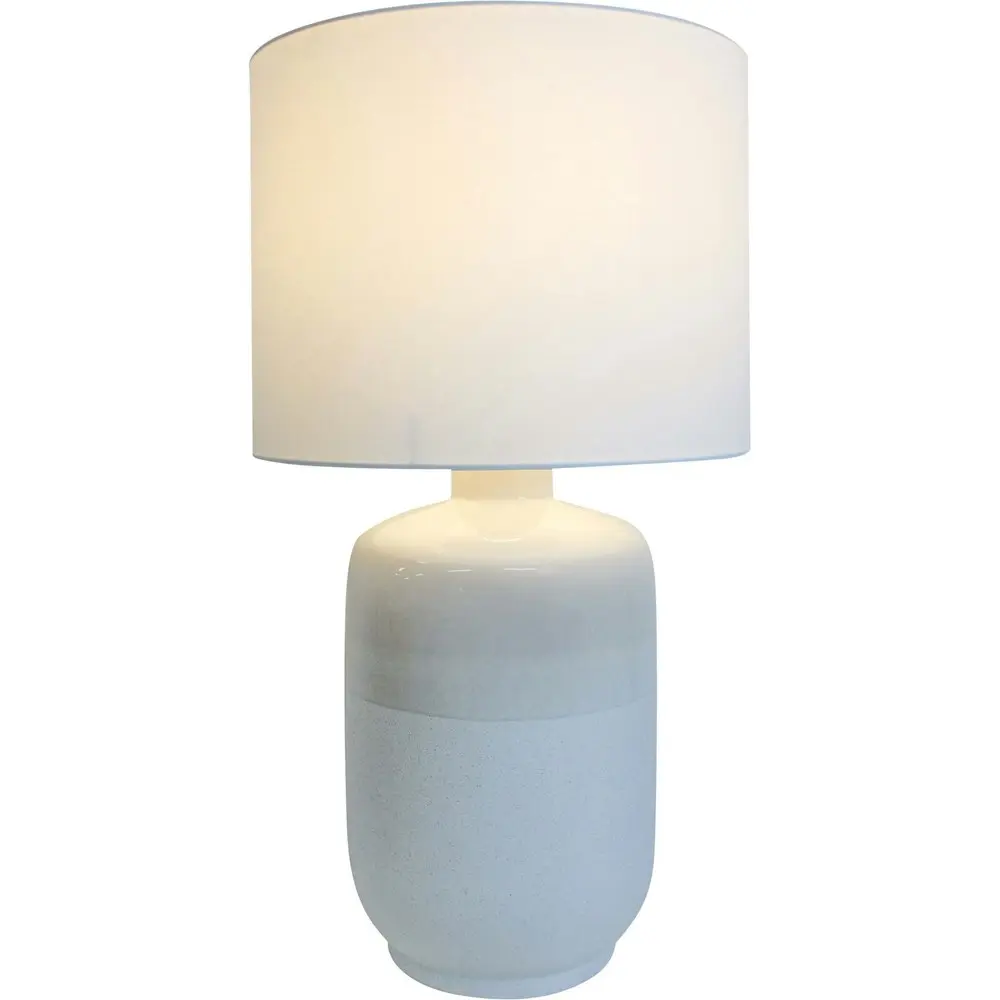 LVD Linen/Ceramic Lamp Tonal XL Room Decor Tabletop Light 38x69cm WHT/Beige