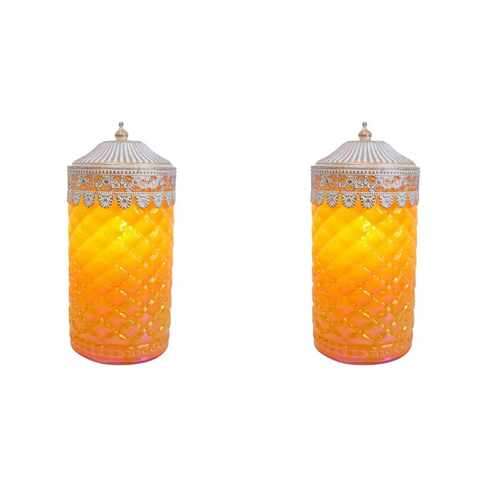 2x LVD Lantern LED X-Large Vetti Decorative Lighting Tabletop 20cm Home Decor