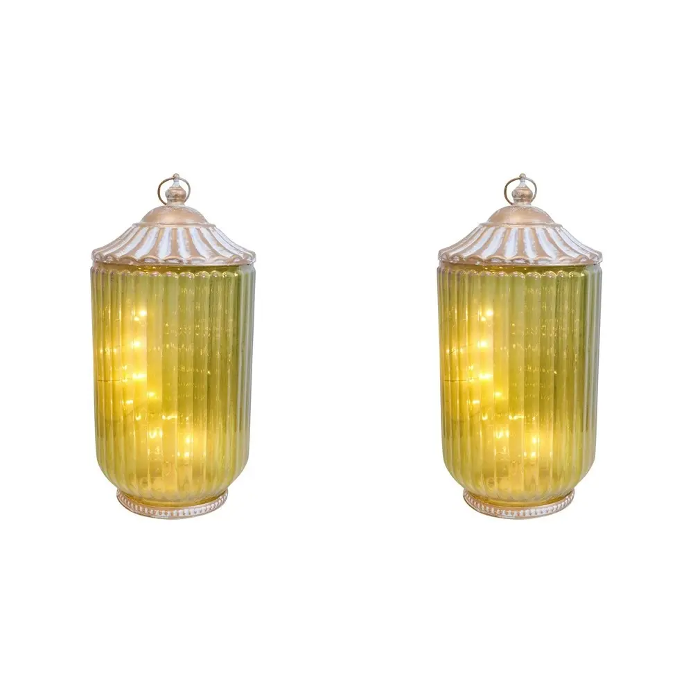 2x LVD Lantern LED X-Large Vasey Decorative Lighting Tabletop 23cm Home Decor