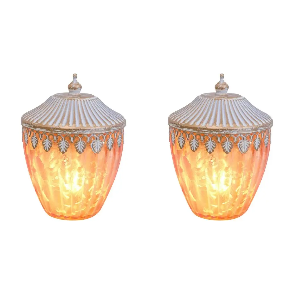 2x LVD Lantern LED Awning Decorative Lighting Tabletop Display 14.5cm Home Decor