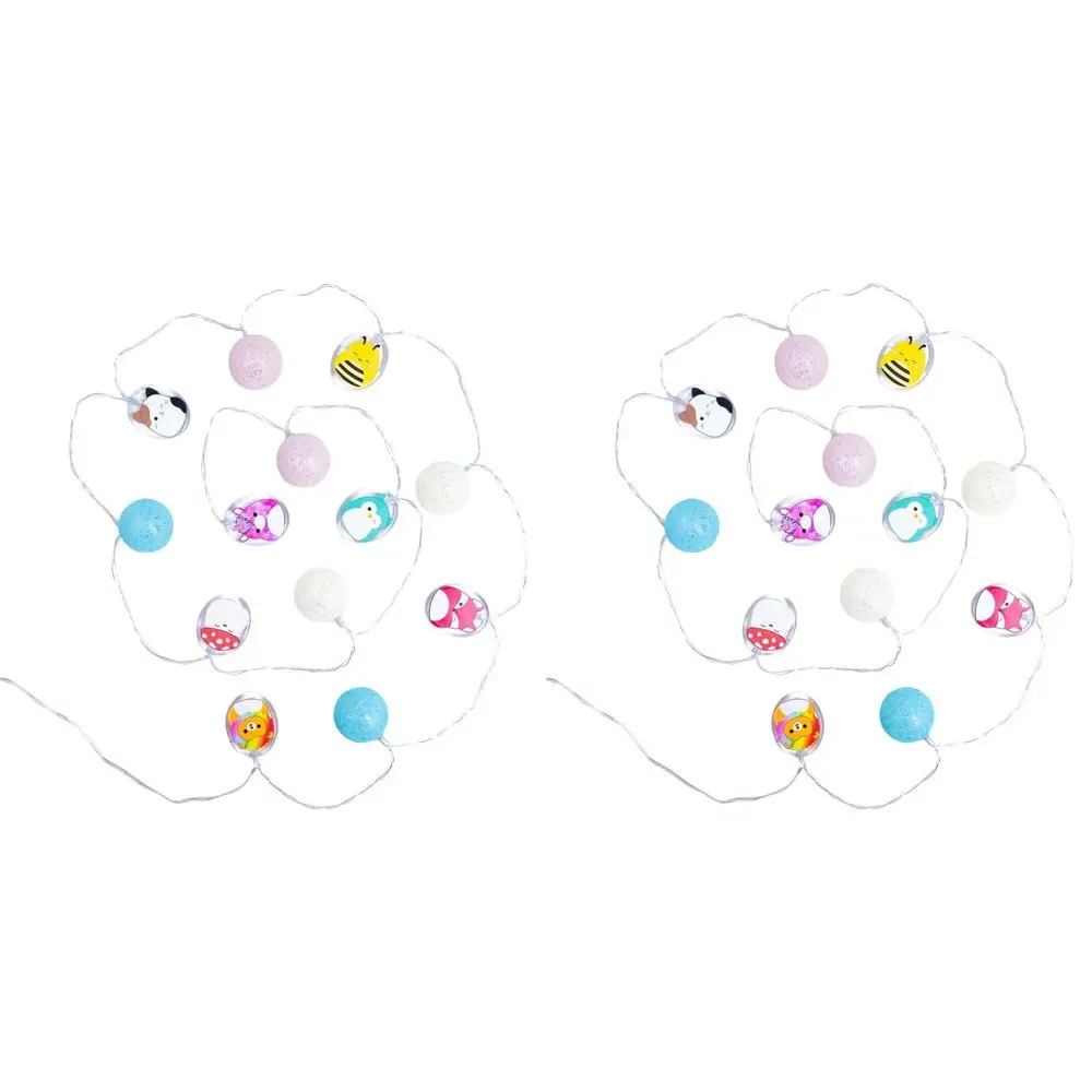 2PK Fizz Creations Squishmallows 2D String Lights Hanging Home/Bedroom Decor