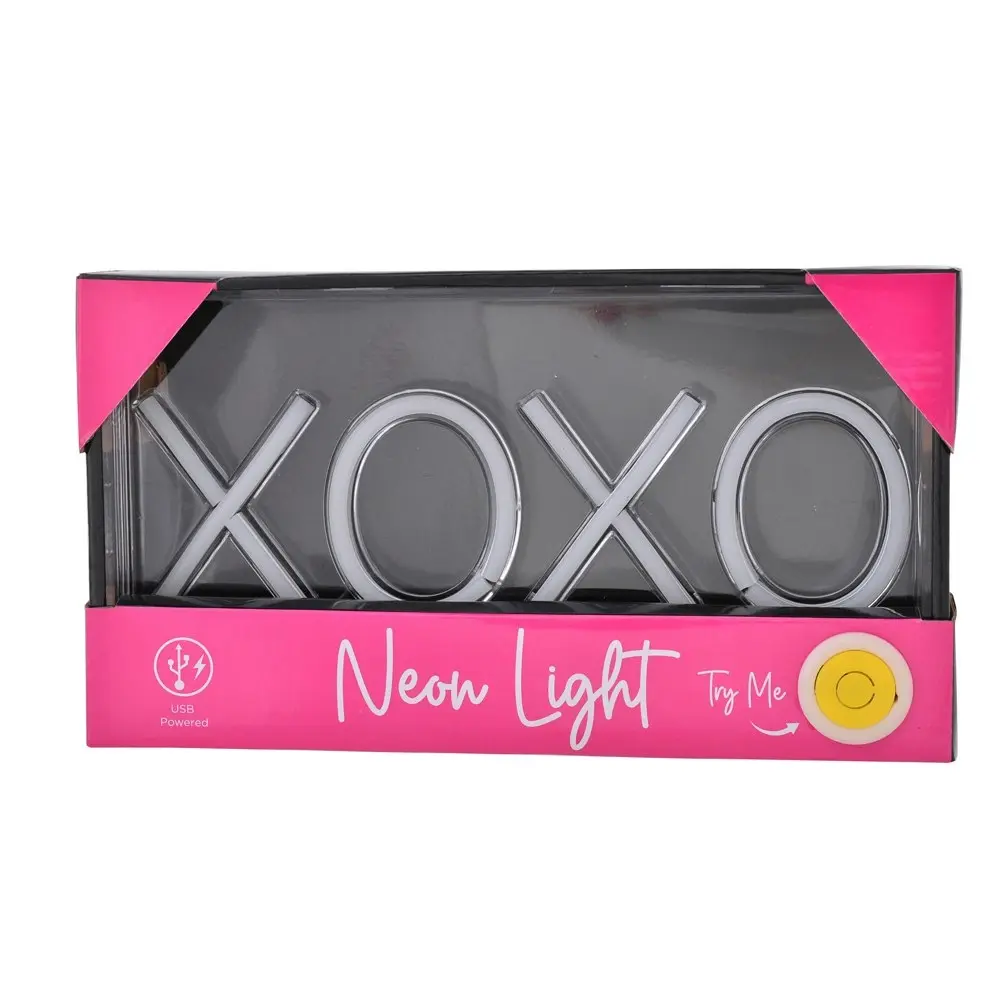 Gibson Gifts XOXO LED Neon Sign Light Stand Home/Room 23cm Tabletop Decor