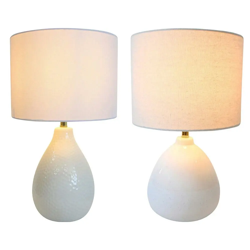 2pc LVD Ceramic Lamp Mara and Capri Decorative Home Lighting 28x52cm Set