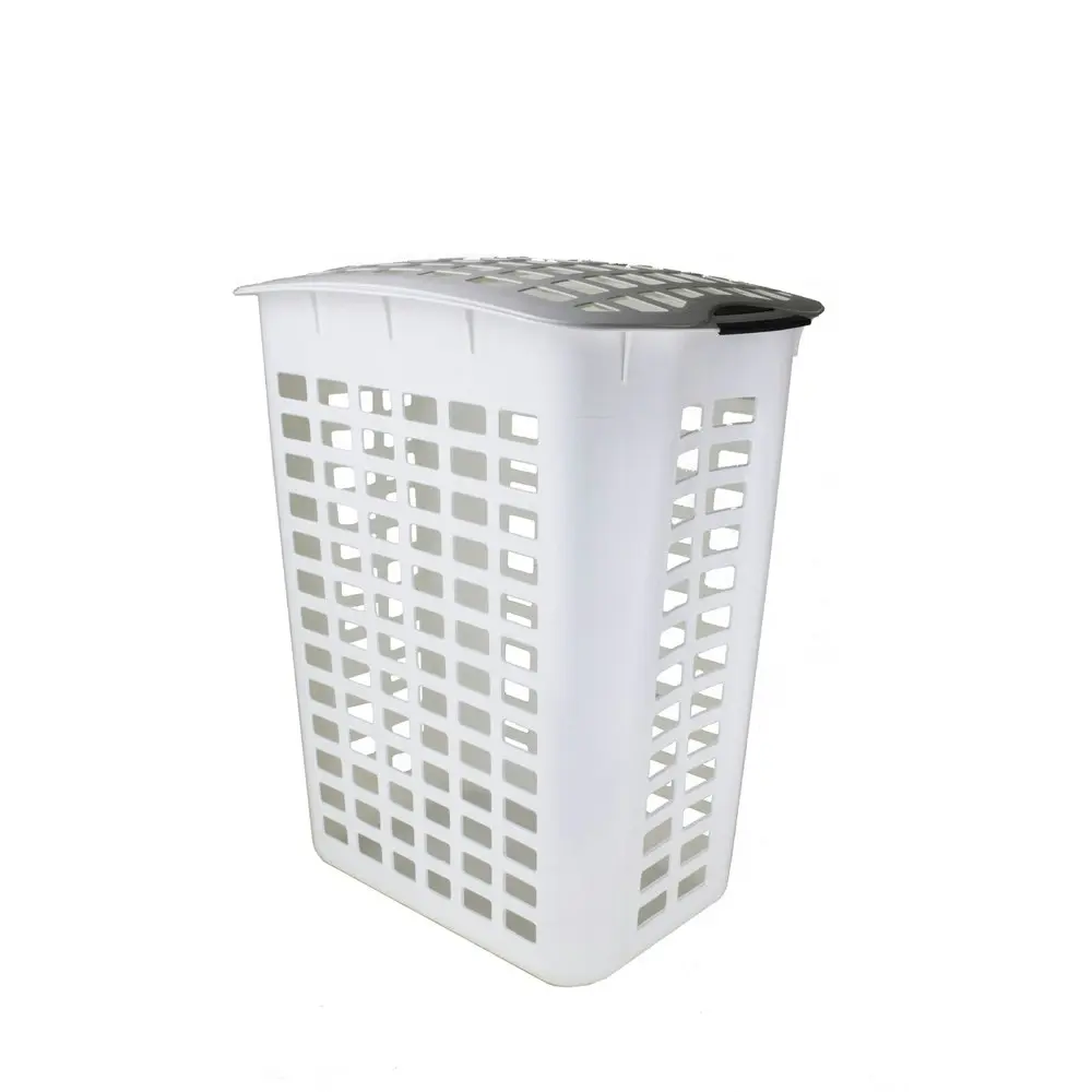 Home Leisure Premium 90L Linen Hamper White Laundry Cleaning Home Organisation