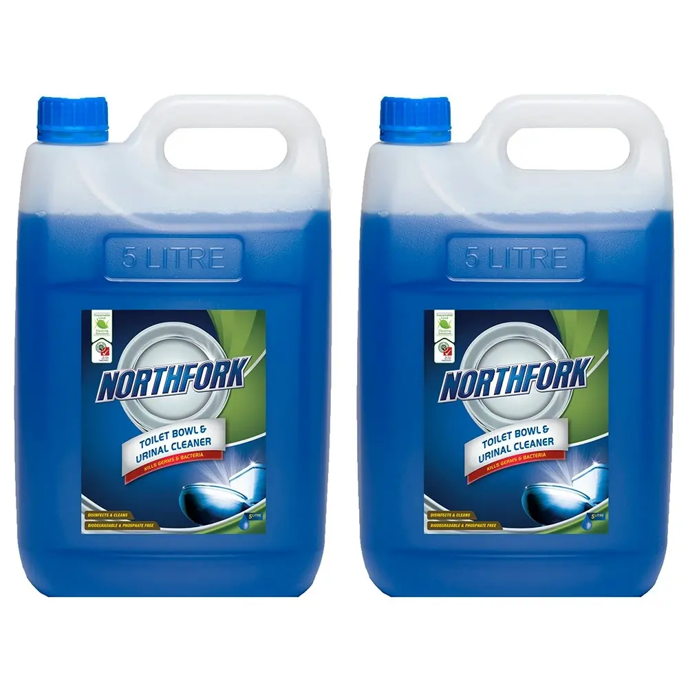 2x Northfork 5L Hospital Grade Bathroom Toilet Bowl/Urinal Disinfectant Cleaner