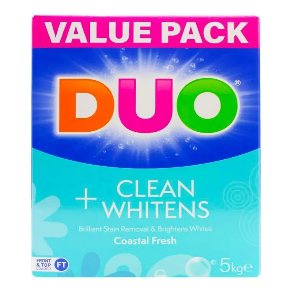 Duo Value Pack Laundry Powder Front & Top Loader Whitens Fresh Formula 5kg