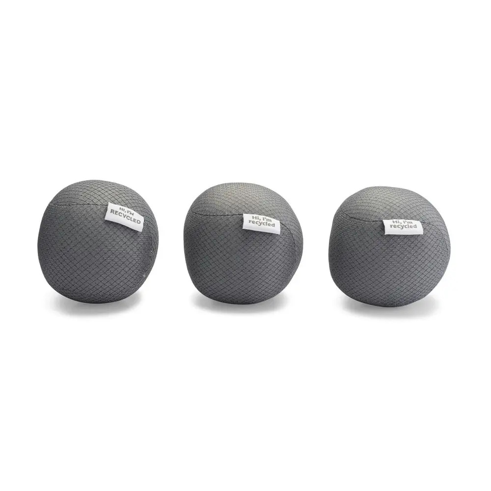 3pc Full Circle 8cm Anti Static Dryer Balls Cloth Drying Laundry Accessory Grey