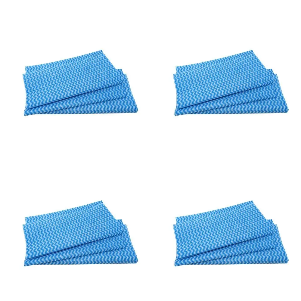 4x 20pc Ultimo Premium Cleaning Wipes Super Absorbent Heavy-Duty Blue 45x60cm