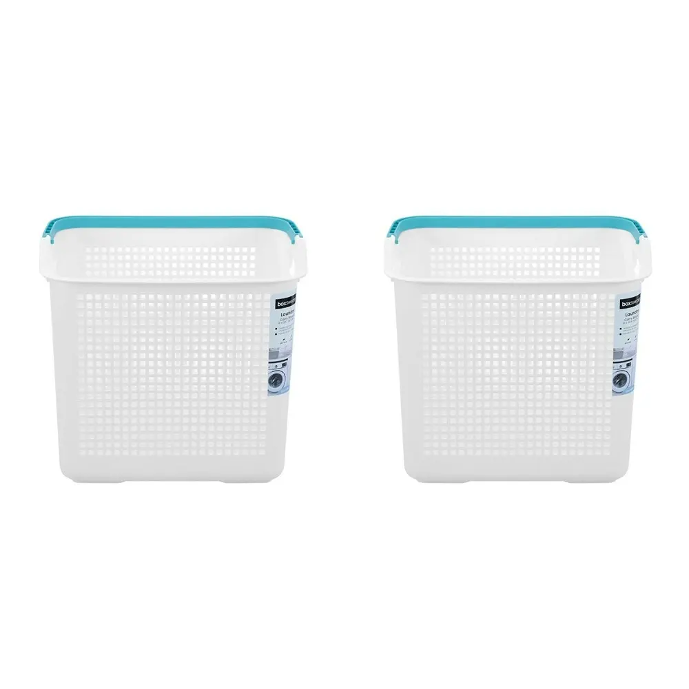 2x Boxsweden 41x36.5cm Laundry Carry Basket Large Storage Home Organiser Assort