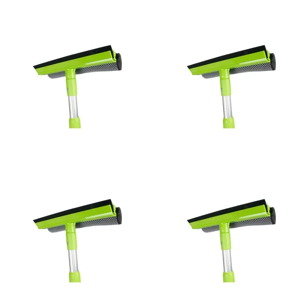 4x Ultimo Glass Squeegee Telescopic Handle Ideal for Window Cleaning 12x53cm Grn