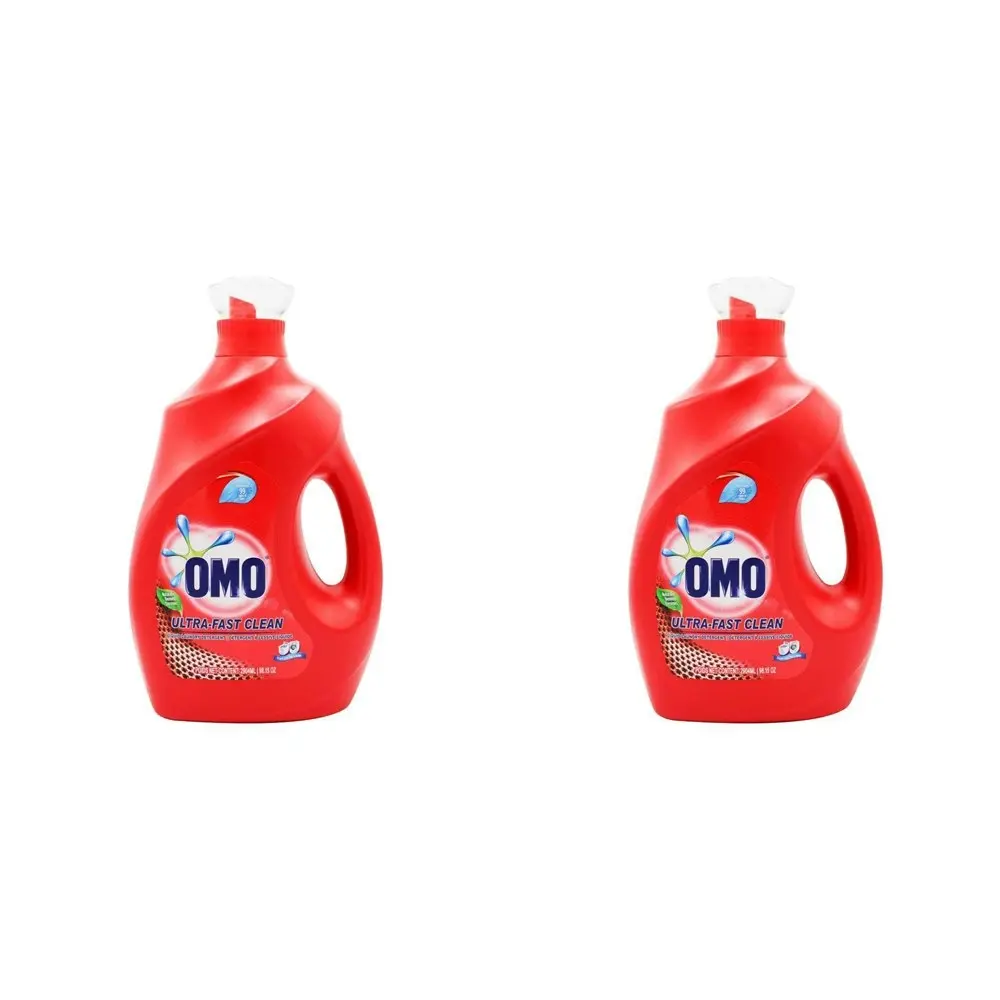 2x Omo Laundry Liquid Detergent Ultra Clean Fresh Scent High Efficiency 2.9L