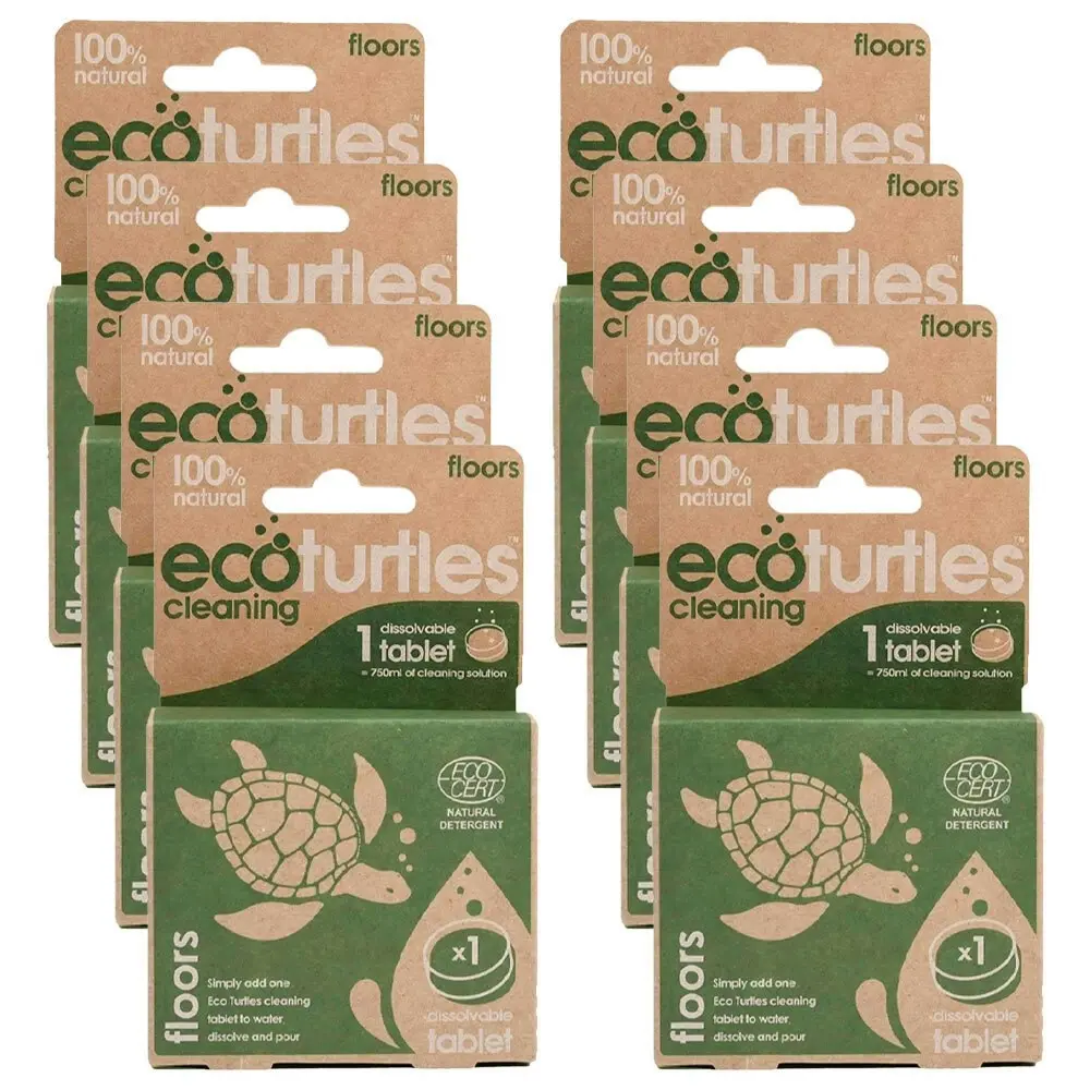 8x Eco-Cleaning Turtles Floors Cleaner Single Refill Dissolvable Tablet Cleaning