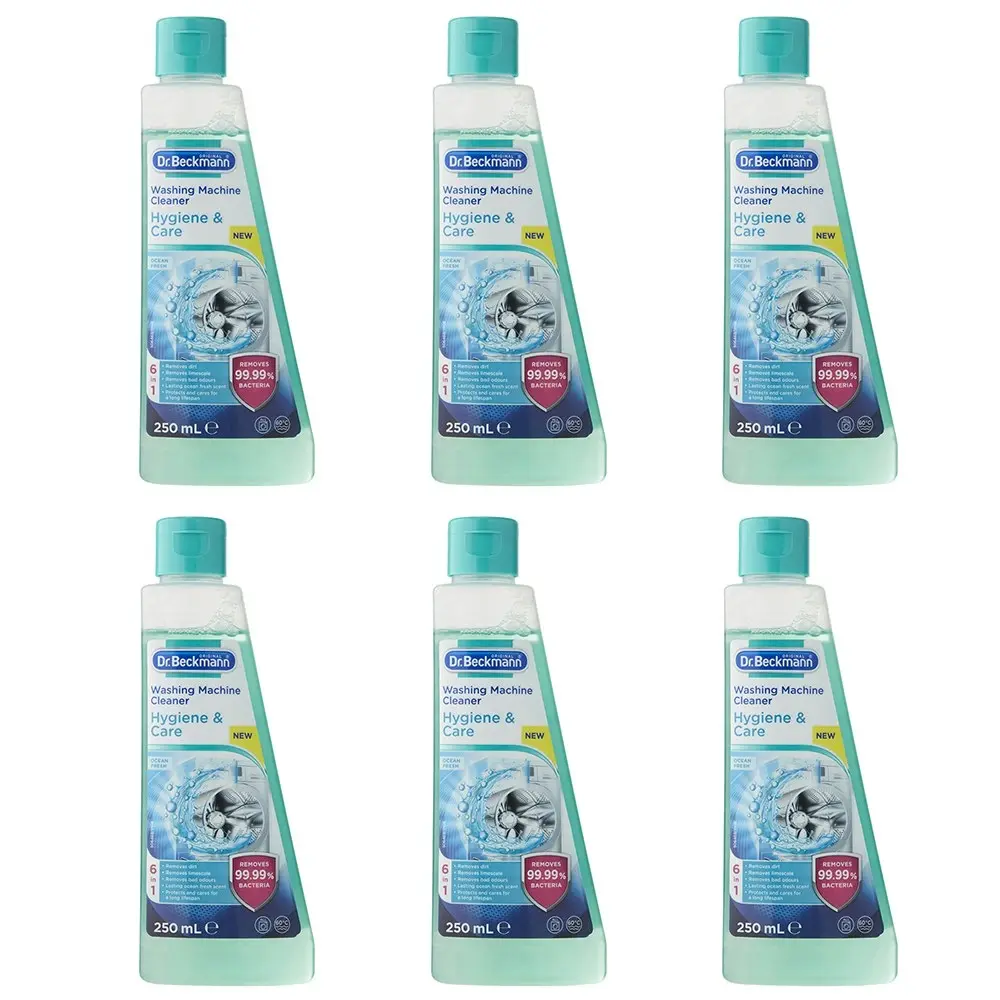 6x Dr Beckmann Washing Machine Cleaner Hygiene & Care Dirt Remover Ocean Fresh