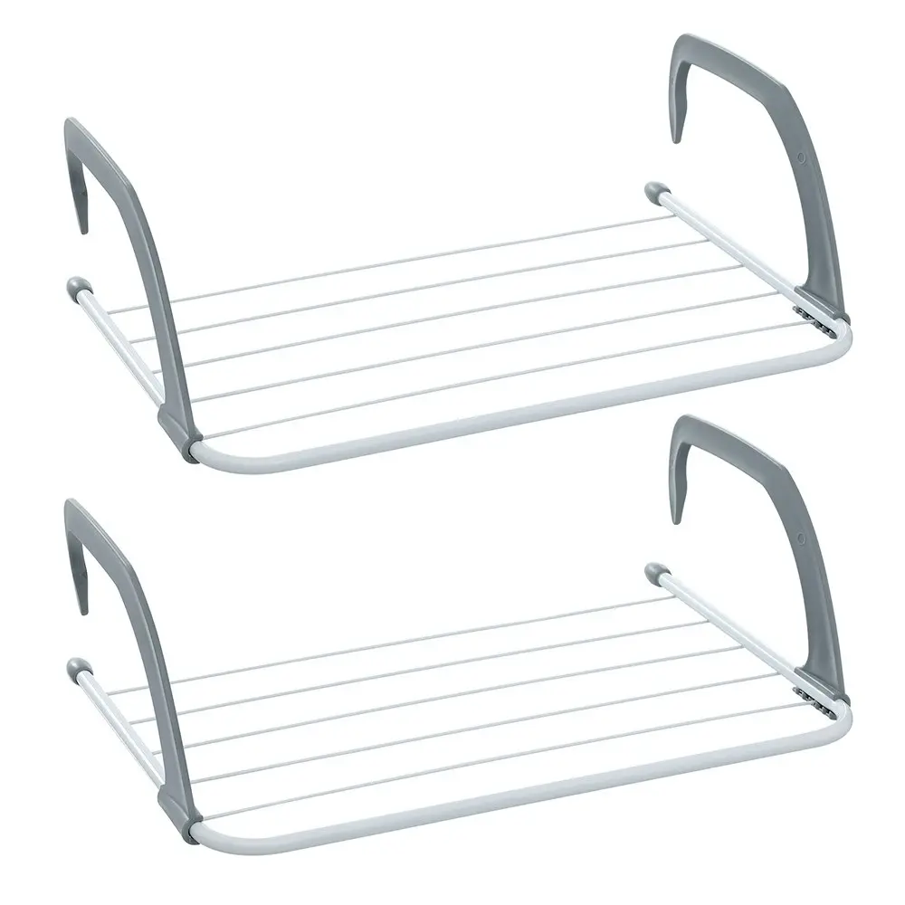 2PK Boxsweden Airer 6 Rails Door Hanging Laundry Dry Rack Clothes Hanger Stand