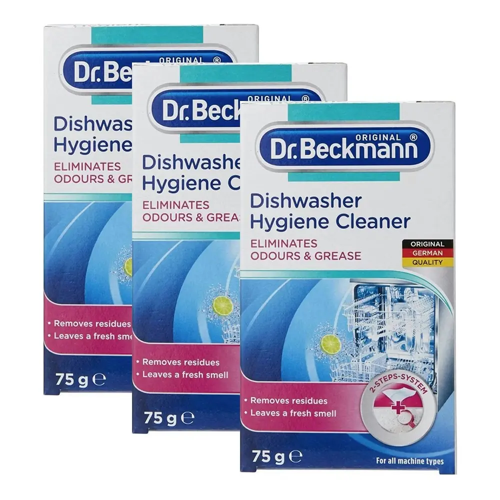 3x Dr Beckmann Dishwasher Machine Hygiene Cleaner Grease Stain/Dirt Remover