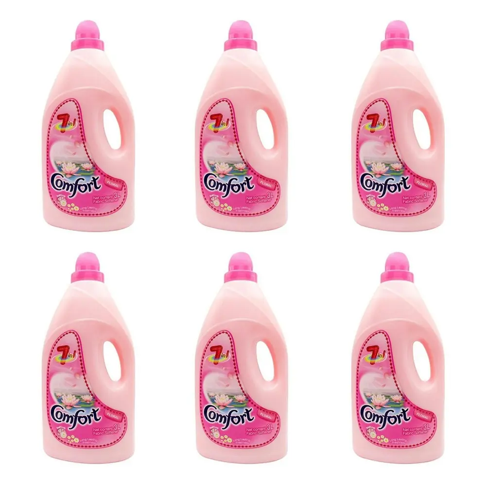 6x Comfort Fabric Softener Floral Fragrance Long Lasting Freshness Formula 3L