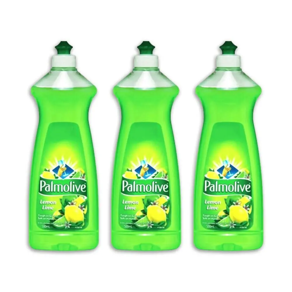 3x Palmolive 500ml Lemon Lime Dishwashing Liquid Detergent Wash Dishes Pan Glass