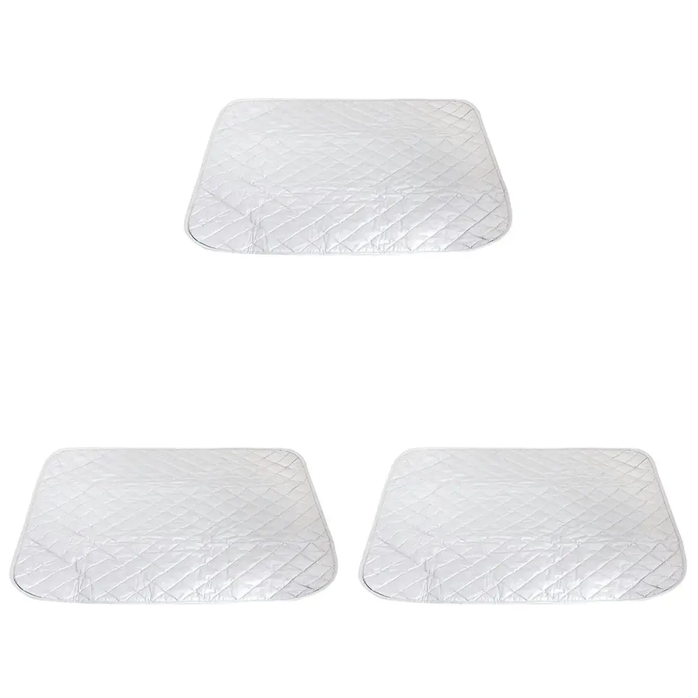 3x Iron Anywhere Portable Clothes/Garment Ironing Mat 60x55cm Cotton Foldable