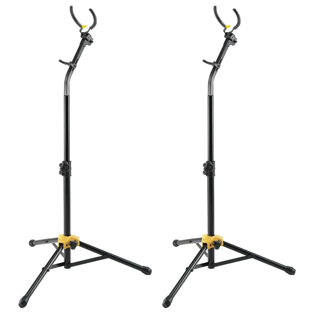 2x Hercules Tall AGS Musical Instrument Stand/Holder f/ Alto/Tenor Saxophone BLK