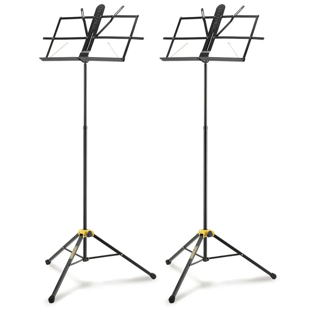 2PK Hercules 2 Section EZ-Glide Foldable Tripod Stand/Holder for Music Sheet BLK