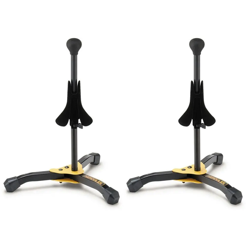 2PK Hercules Musical Instrument Stand w/Bag for Flugelhorn/Soprano Saxophone BLK