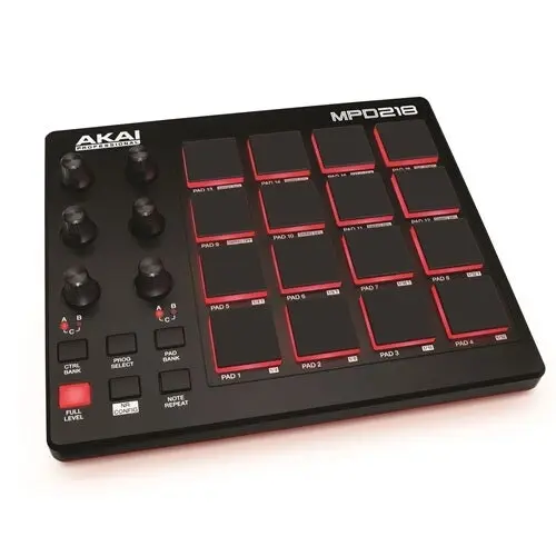 Akai Professional MPD218 23cm USB MIDI 16-Pad Controller for Mac/Computer PC BLK