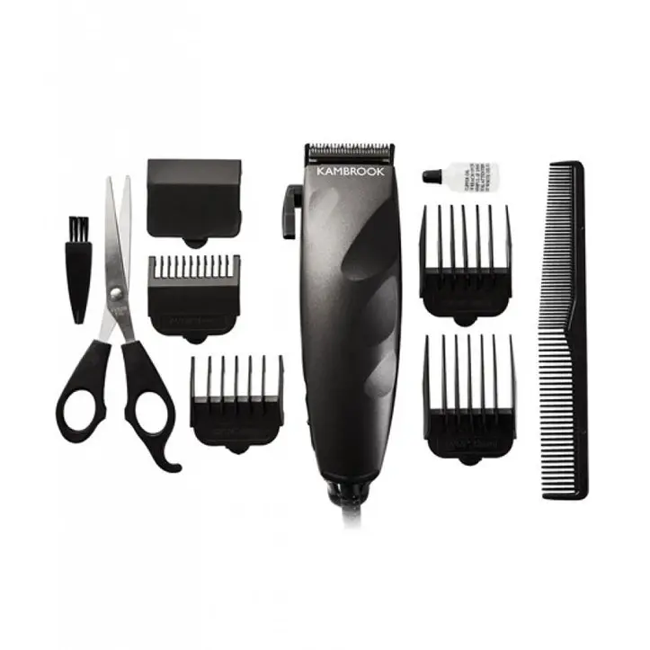 10pc Kambrook Hair Grooming/Cutting Kit w/Electric Trimmer Clipper/Scissors/Oil