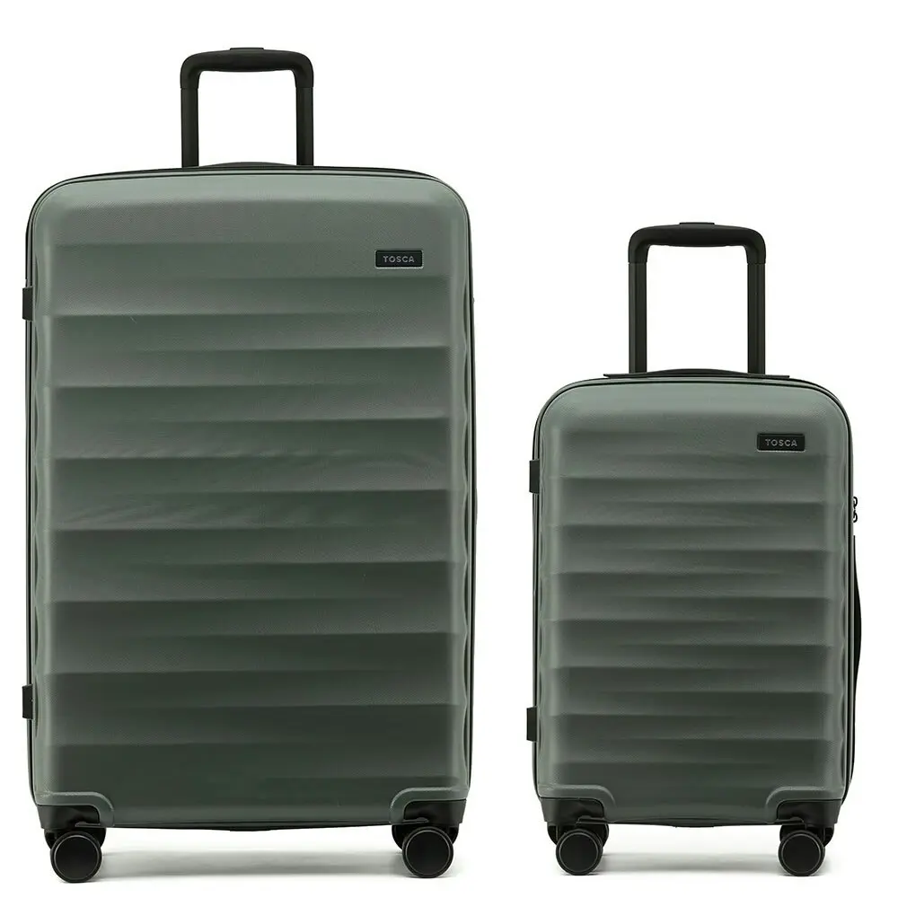 Tosca Interstellar 2.0 Hard Shell 20" SML & 30" LRG Suitcase Set - Moss Green