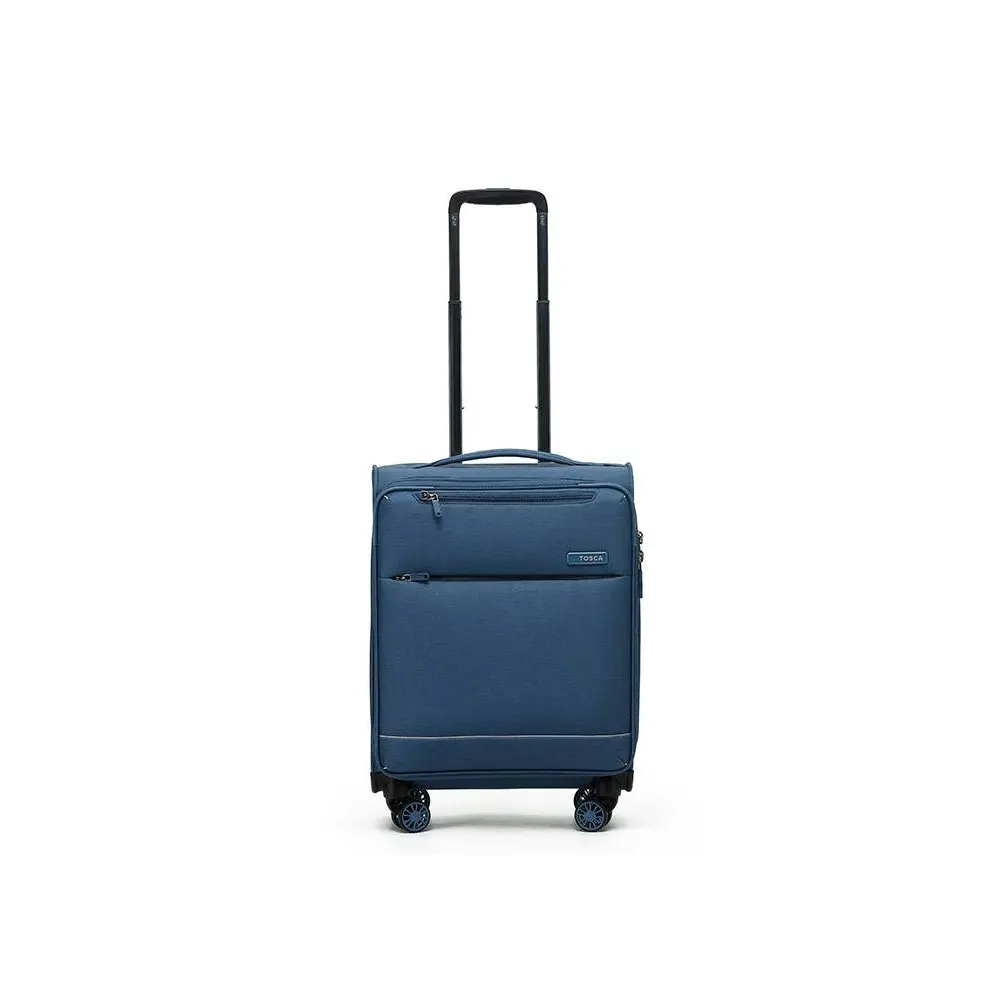 Tosca So-Lite 54cm/48L Suitcase Luggage Travel Carry On Trolley Case Blue