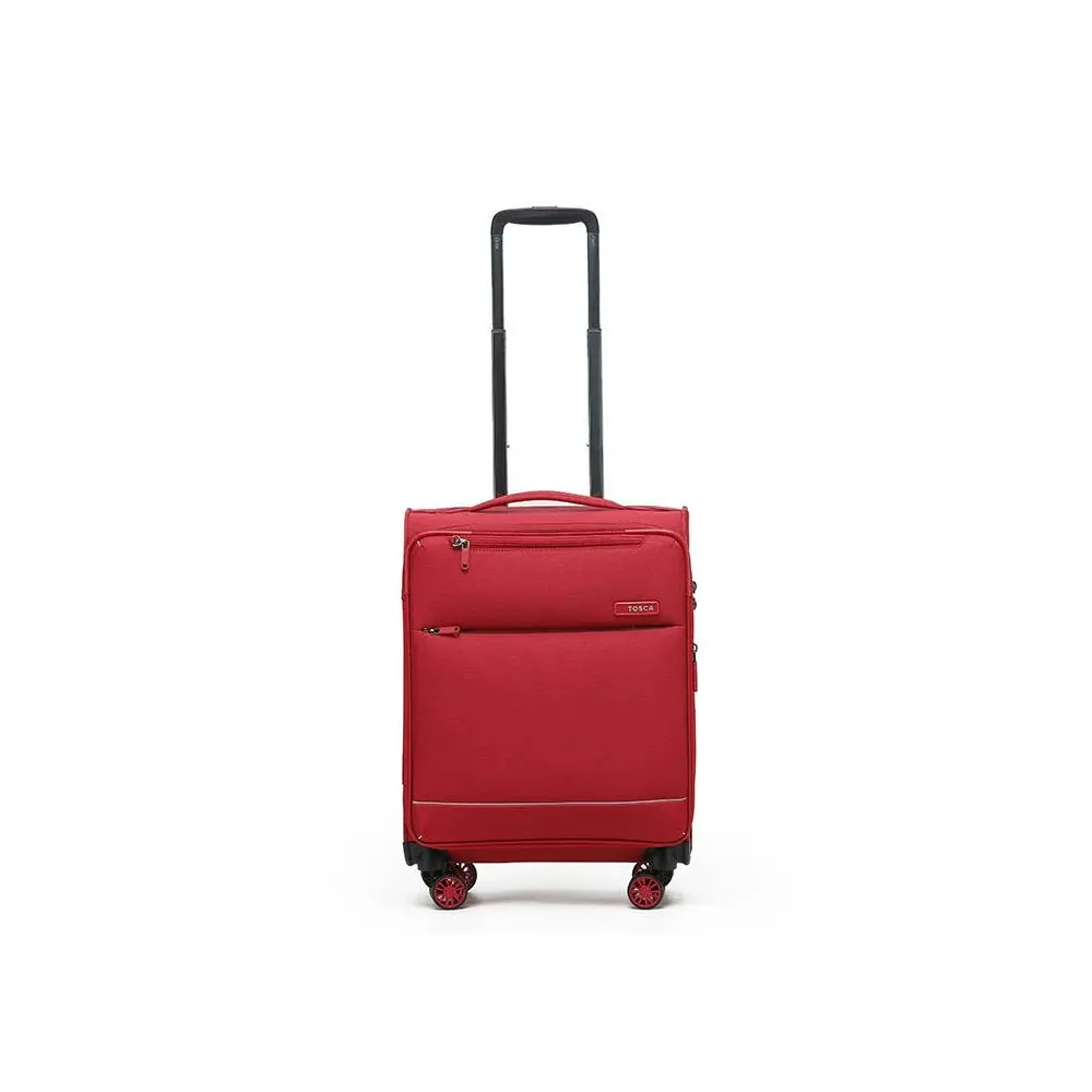 Tosca So-Lite 54cm/48L Suitcase Luggage Travel Carry On Trolley Case Red