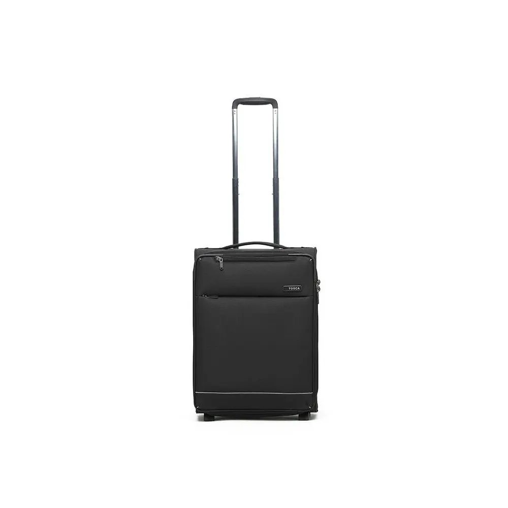 Tosca So-Lite 2-Wheeled 54cm Suitcase Luggage Travel Carry Trolley Black