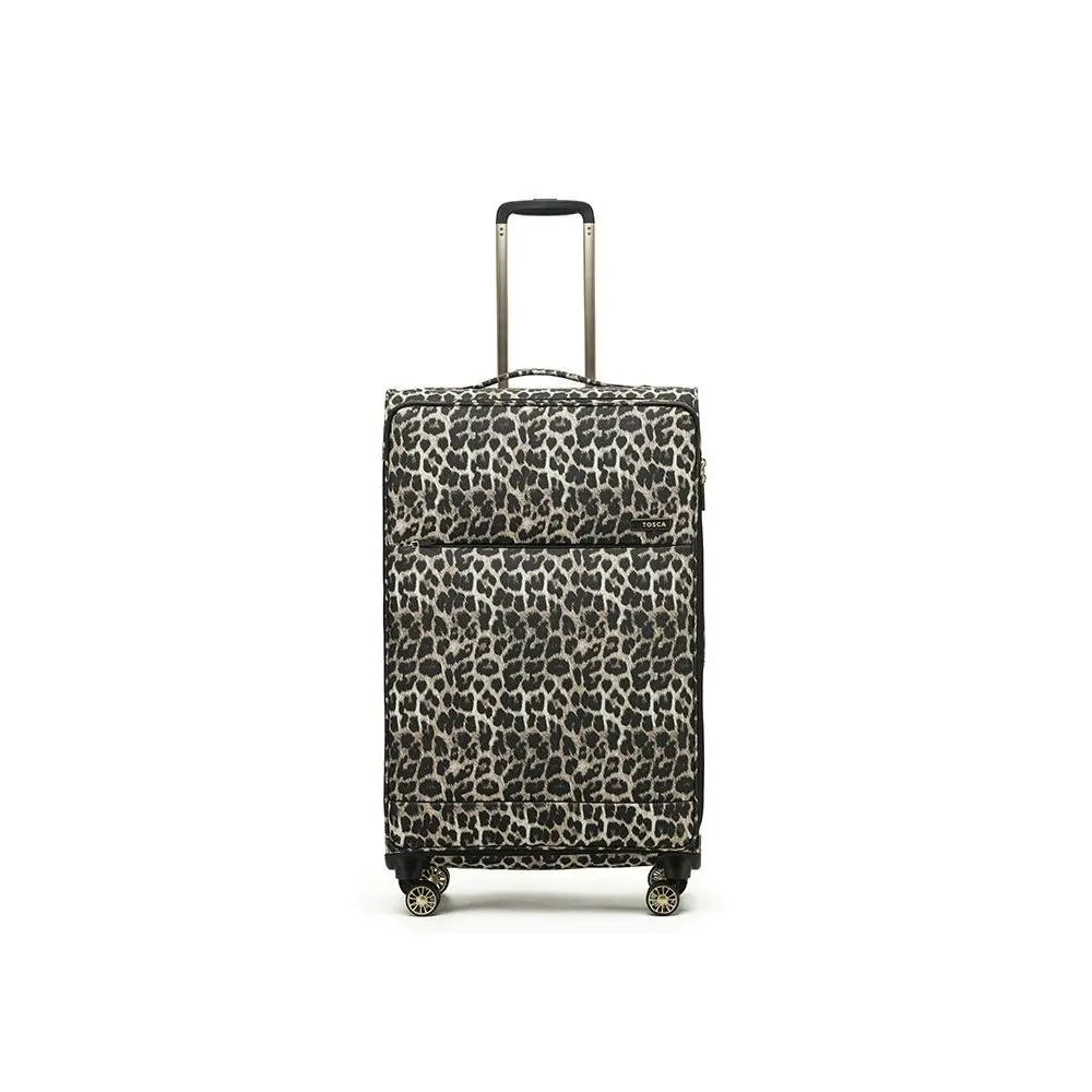 Tosca So-Lite 79cm/120L Suitcase Luggage Travel Checked Trolley Case Leopard