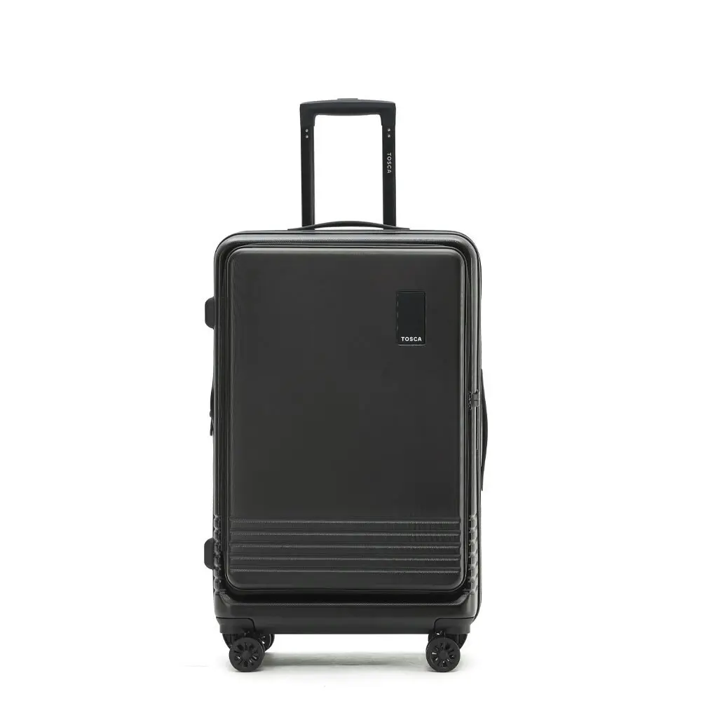 Tosca Horizon Front Lid Opening Trolley Suitcase Luggage 27" Medium - Black