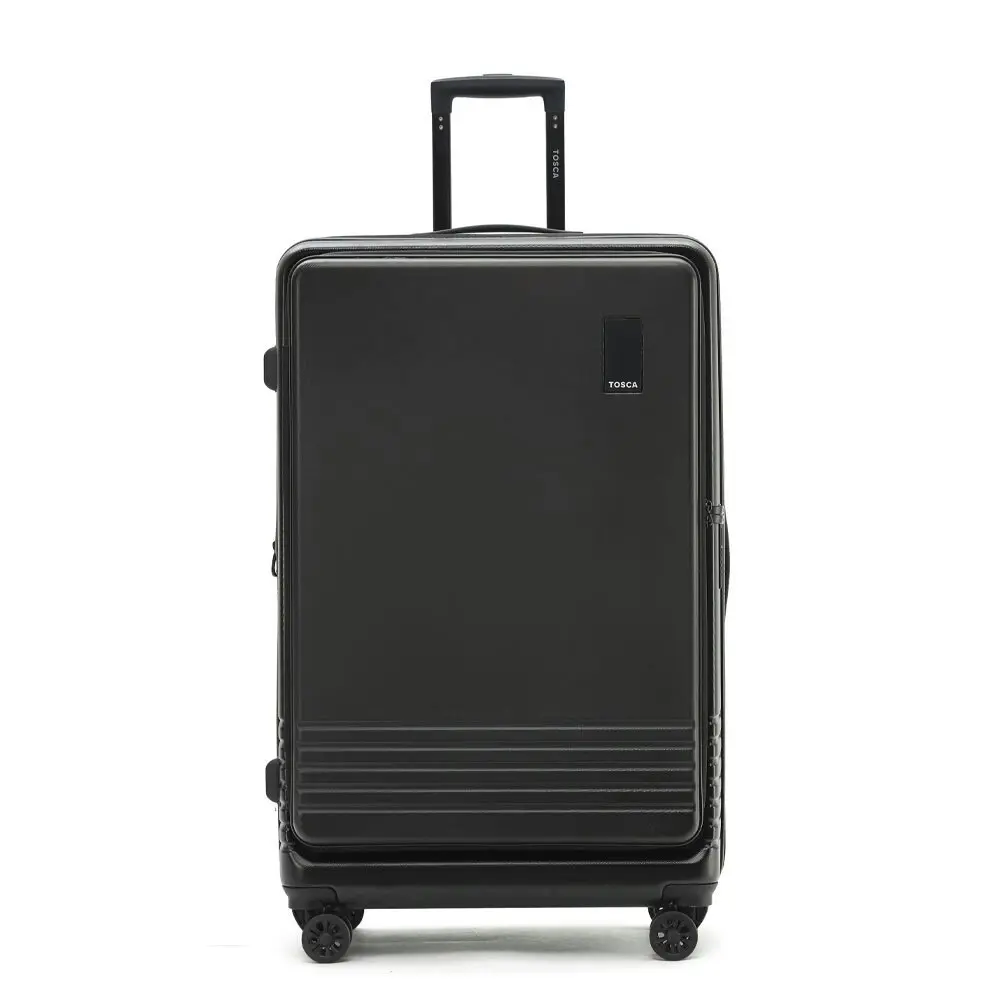 Tosca Horizon Front Lid Opening Trolley Suitcase Luggage 31" Large - Black