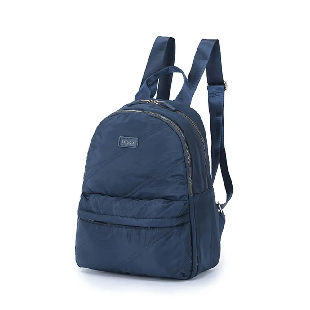 Tosca Daily Nylon Lightweight Shoulder Laptop School Backpack Navy Stitch