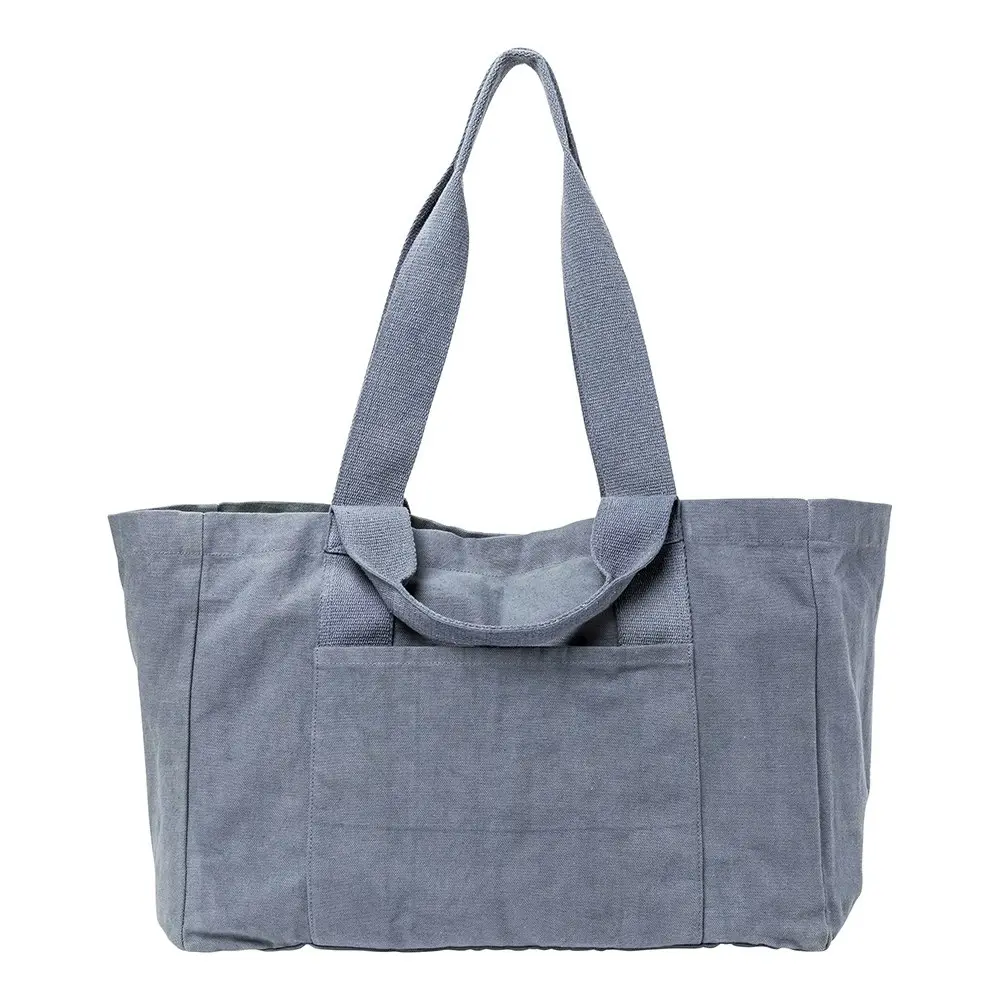 Ecology Voyage 100% Waxed Cotton Versatile Tote Carry Bag Steel Small 40cm