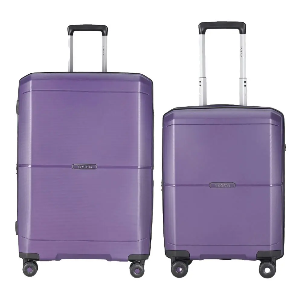 2pc Tosca Globetrotter Suitcase Travel Set - 20" & 29" Luggage - Purple