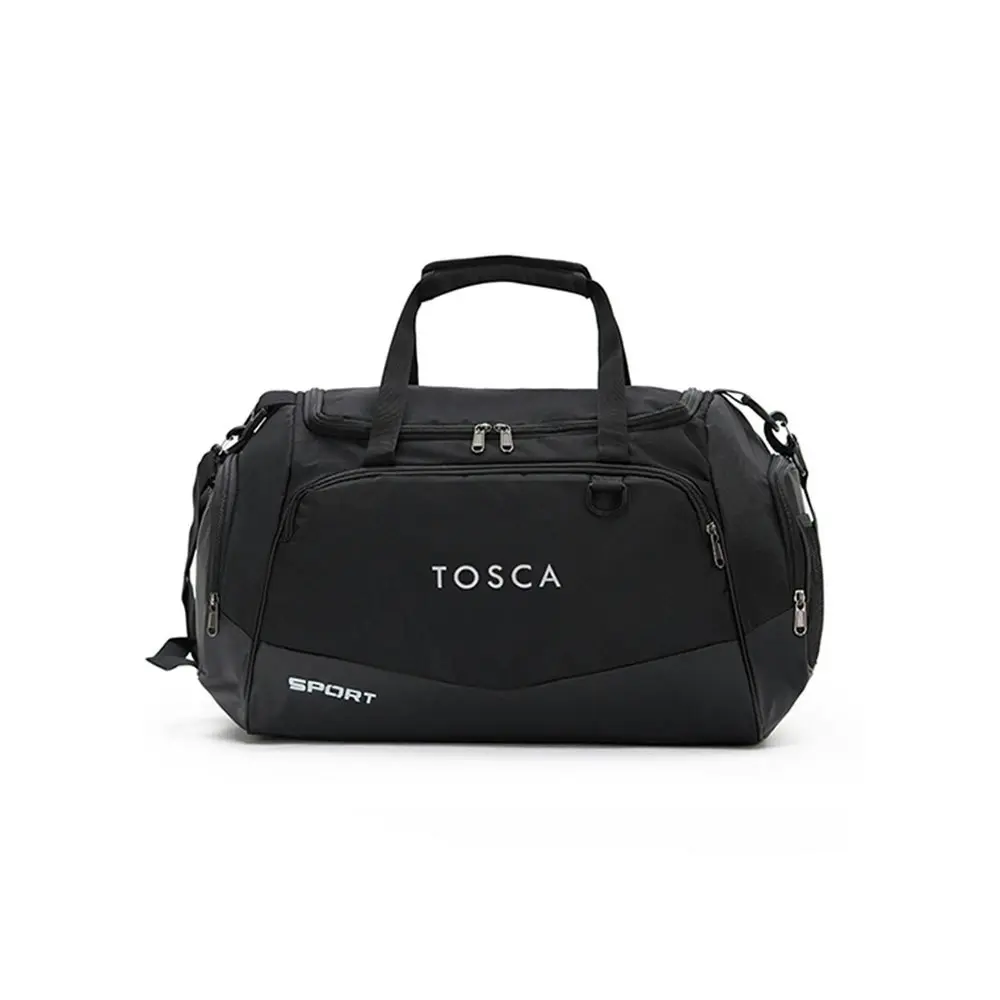 Tosca 40L Lightweight Deluxe Travel Adjustable Sport Duffle/Tote Bag - Black