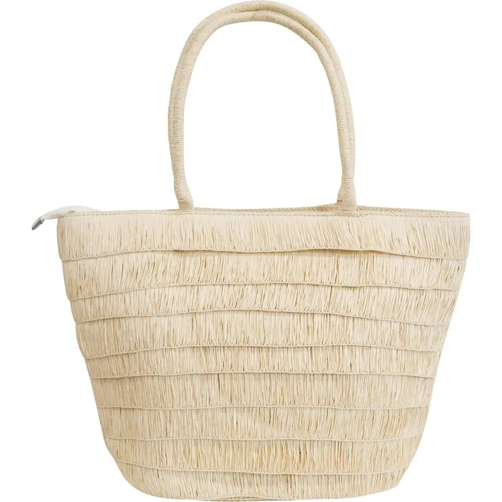 LVD Ladies/Women's Boho Layers Tote Bag/Fashion Beach Handbag 42cm Natural