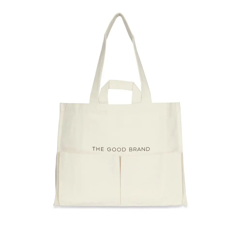 The Good Brand Women's Cotton 47cm Everyday Tote Bag Shoulder/Handbag Ecru