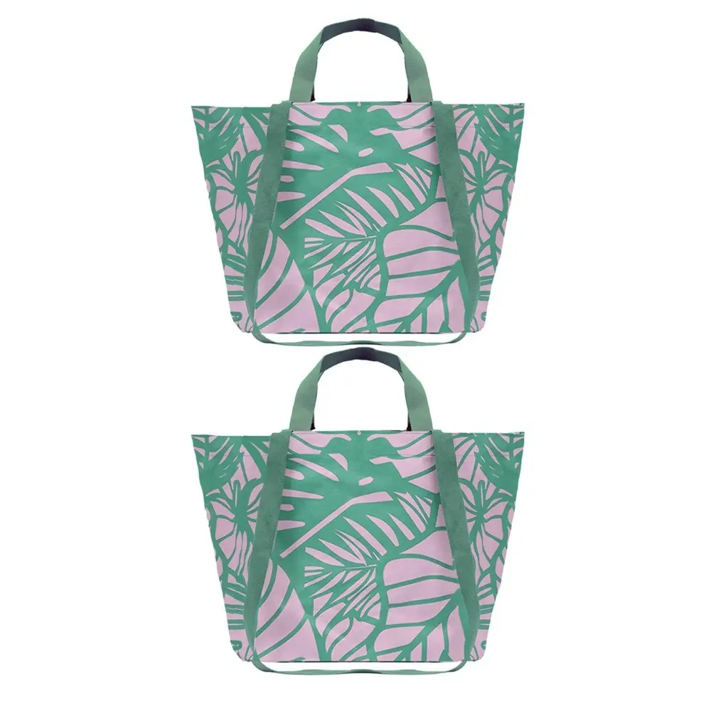 2x Splosh Beach Bliss Palms Travel Outdoor Bag Shoulder Tote Cotton 67x40cm