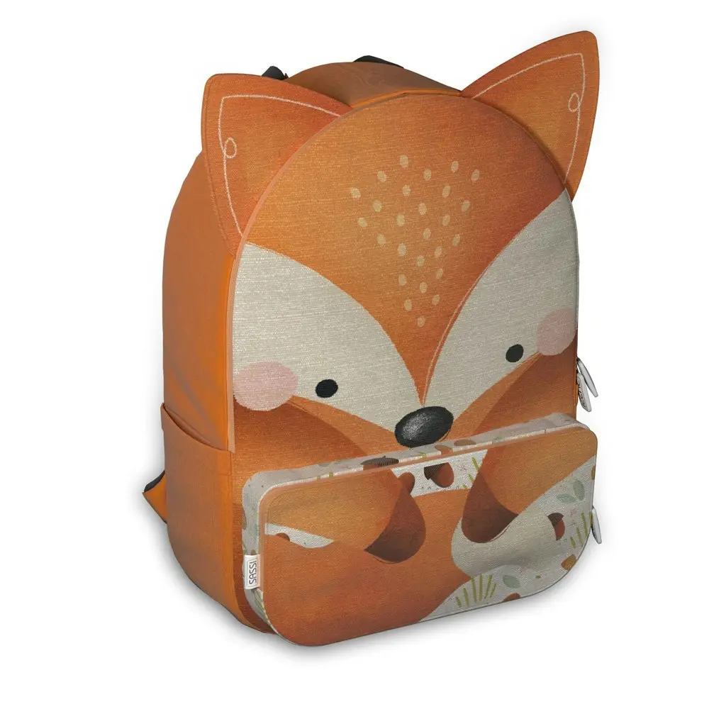 Sassi  A4 Junior Cotton Kids/Childrens School Backpack Crunchy The Fox 3+