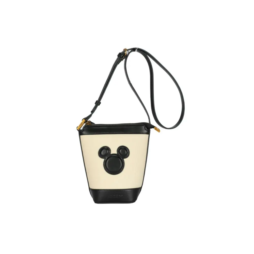 Disney Mickey Mouse PU Women's Mini Handbag w/ Shoulder Strap Cream/Black