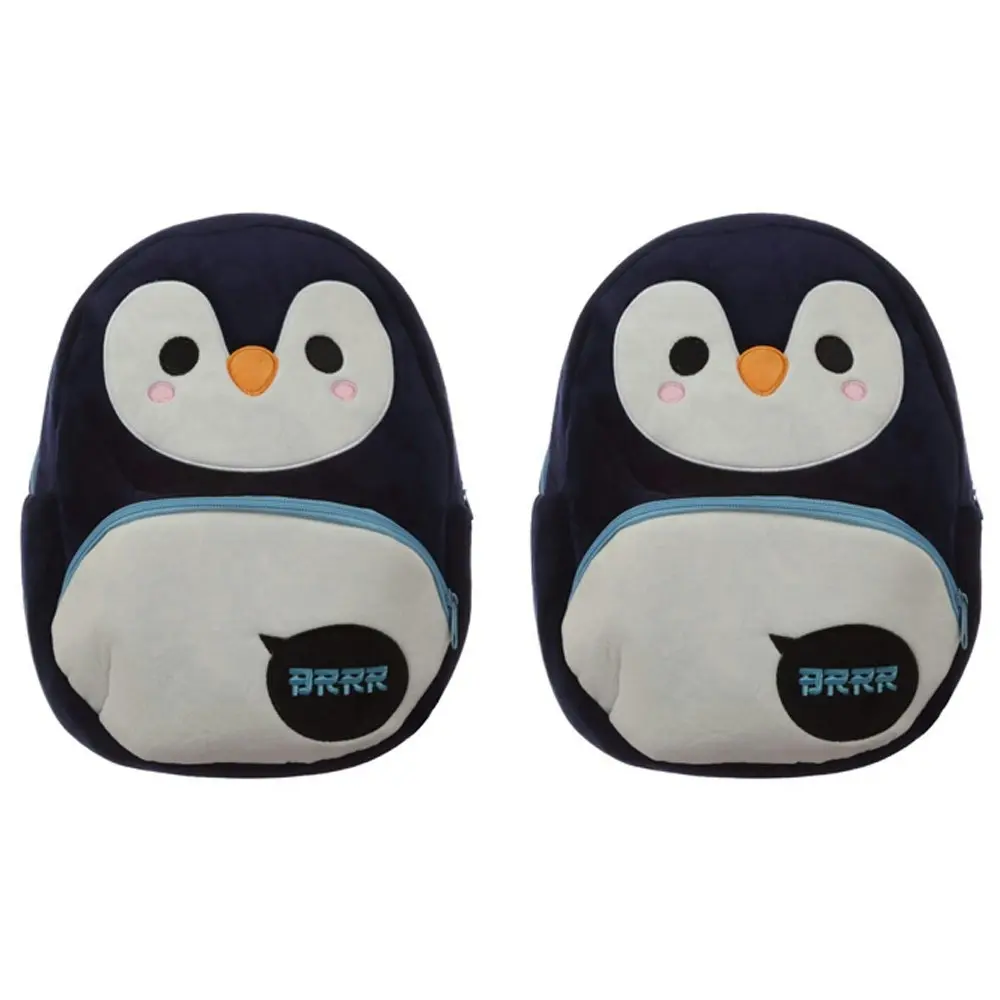 2x Adoramals 30cm Penguin Backpack Kids/Children Travel School Animal Plush Bag