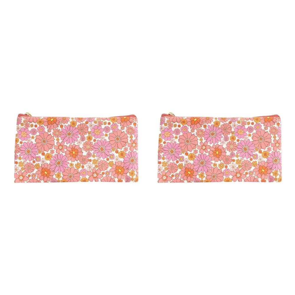 2x Splosh Handbag Accessories Organiser Storage Pouch Rectangle 20x11cm Flowers