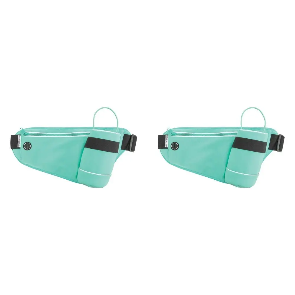 2x Annabel Trends Walkmate Waist Pack Outdoor Running/Walking Belt Bag Mint