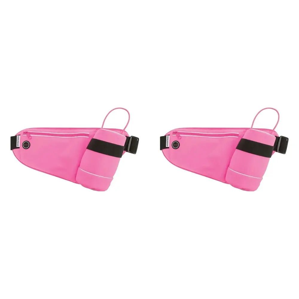 2x Annabel Trends Walkmate Waist Pack Outdoor Running/Walking Belt Bag Pink