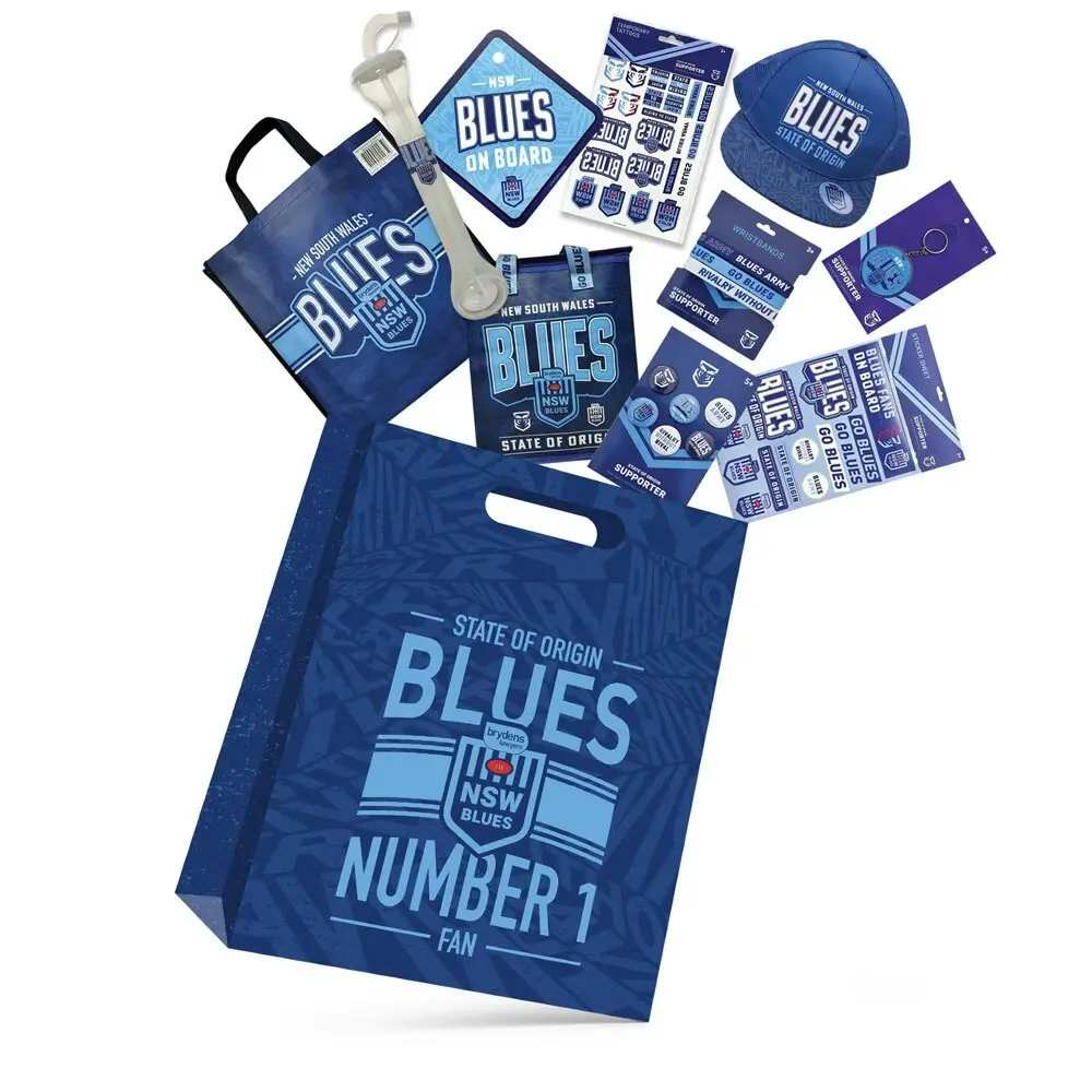 NRL State of Origin NSW Blues Merchandise Rugby Fan/Supporter Sports Showbag