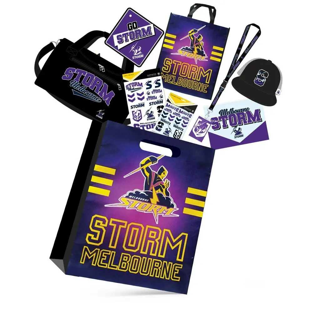 NRL Melbourne Storm Fan Variety/Assorted Merchandise Rugby Sports Showbag