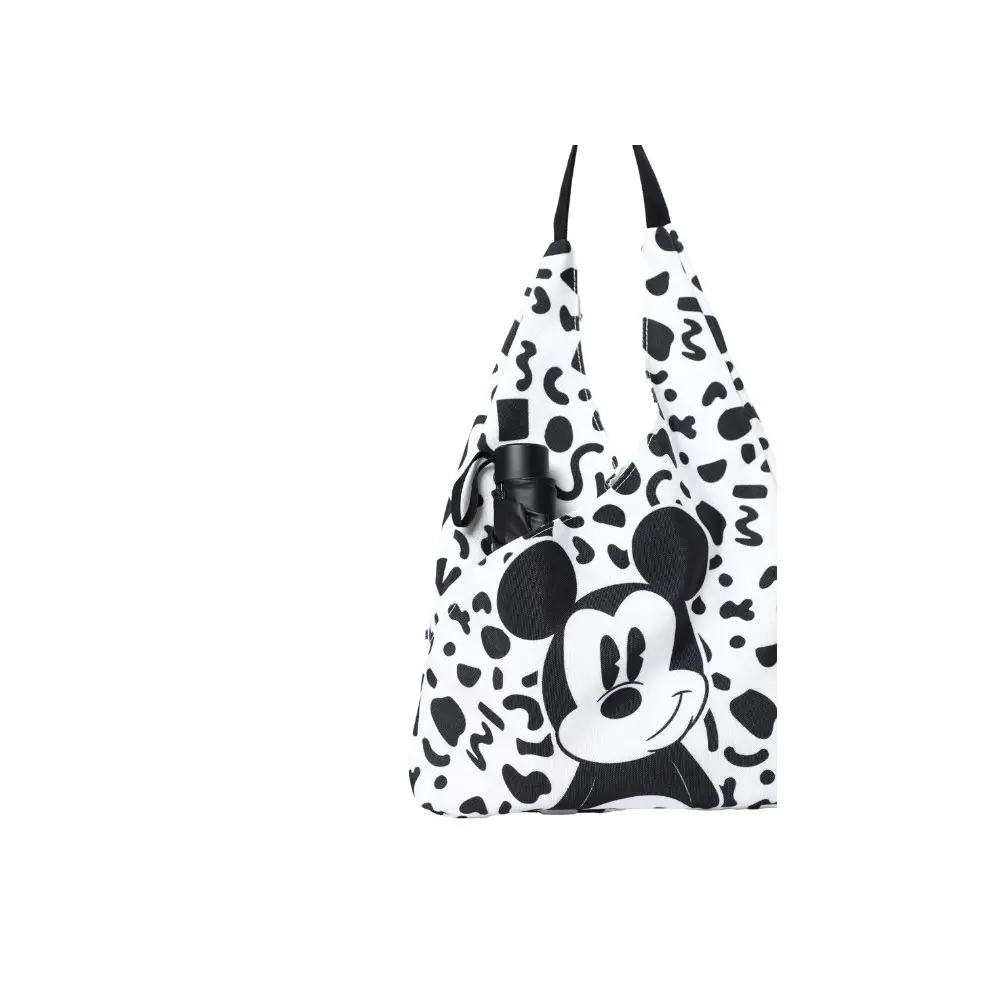 Disney Mickey Mouse Canvas Shopper Women's Shopping Shoulder Bag White/Black